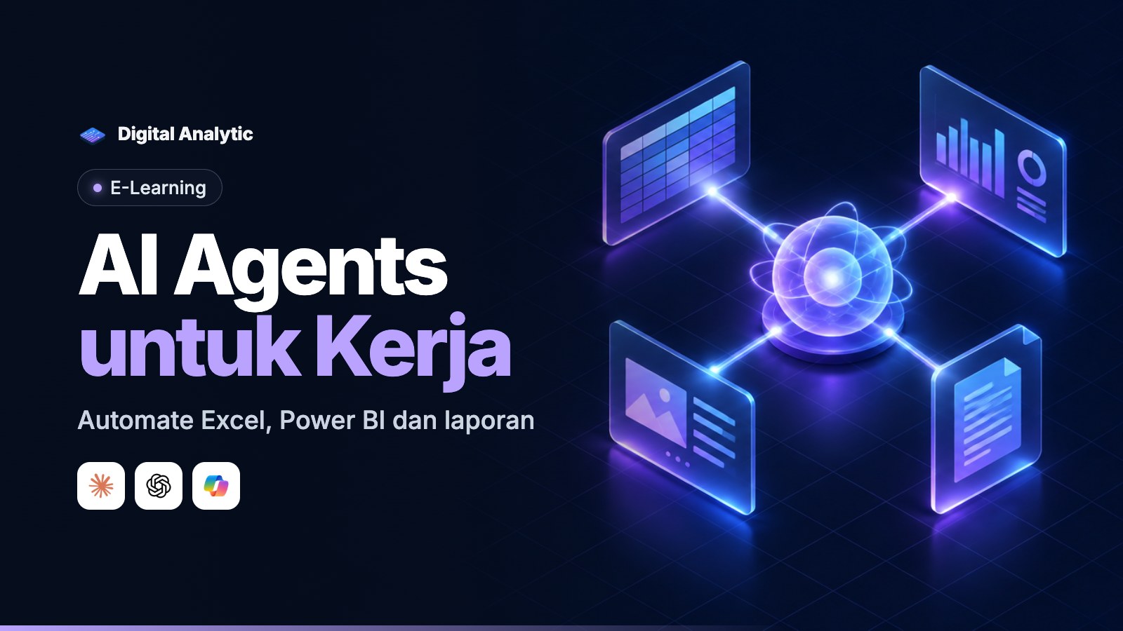 AI Agents untuk Kerja: Automate Excel, Power BI & Laporan